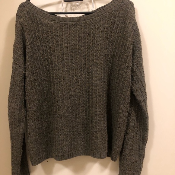 Hollister Oversized Knit Sweater Army green - Picture 3 of 6